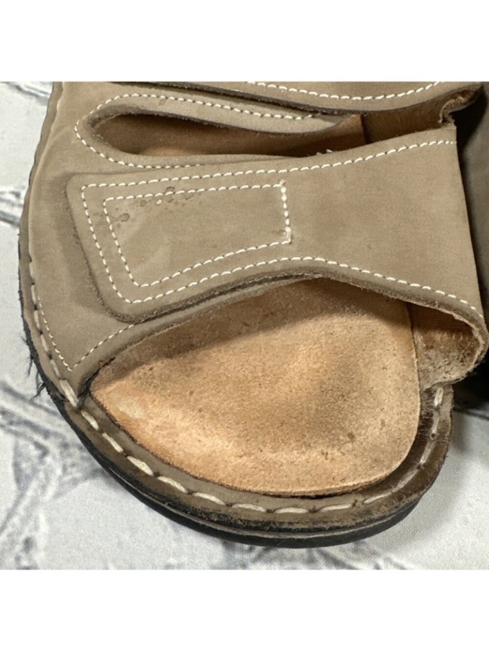 Finn Comfort Jamaika Jamaica Tan Double Strap Slip On Wedge Sandals Womens 37 /7 - Picture 9 of 16